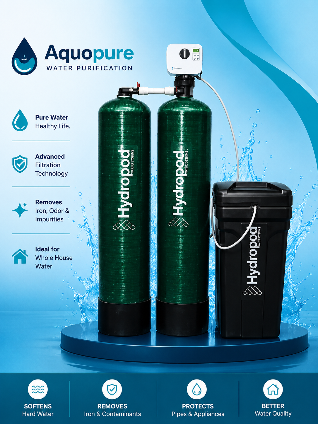 Aquopure HydroPod Whole House Water Filtration System
